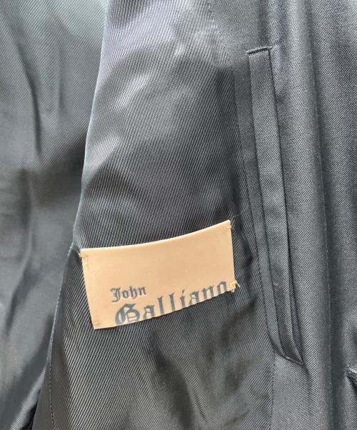JOHN GALLIANO（ジョンガリアーノ）JOHN GALLIANO (ジョンガリアーノ) テーラードジャケット ブラック サイズ:48の古着・服飾アイテム
