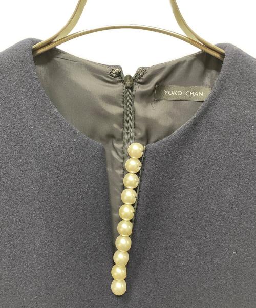 YOKO CHAN（ヨーコチャン）YOKO CHAN (ヨーコチャン) ノースリーブワンピース ネイビー サイズ:38の古着・服飾アイテム