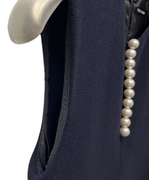 YOKO CHAN（ヨーコチャン）YOKO CHAN (ヨーコチャン) ノースリーブワンピース ネイビー サイズ:38の古着・服飾アイテム