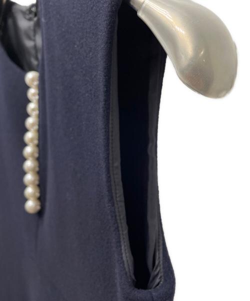 YOKO CHAN（ヨーコチャン）YOKO CHAN (ヨーコチャン) ノースリーブワンピース ネイビー サイズ:38の古着・服飾アイテム