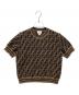 FENDI KIDS（フェンディ キッズ）の古着「FFロゴ 薄手ニット」｜ベージュ×ブラック