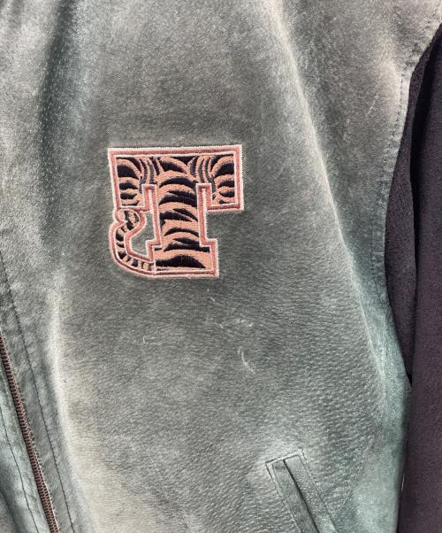 DISNEY（ディズニー）DISNEY (ディズニー) スタジャン グリーン×ブラック サイズ:Mの古着・服飾アイテム