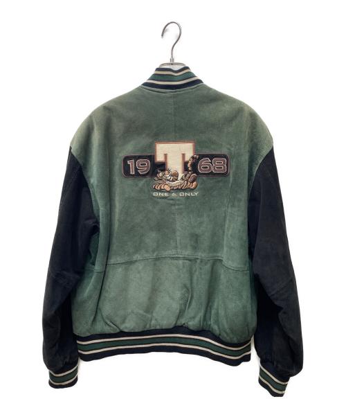 DISNEY（ディズニー）DISNEY (ディズニー) スタジャン グリーン×ブラック サイズ:Mの古着・服飾アイテム