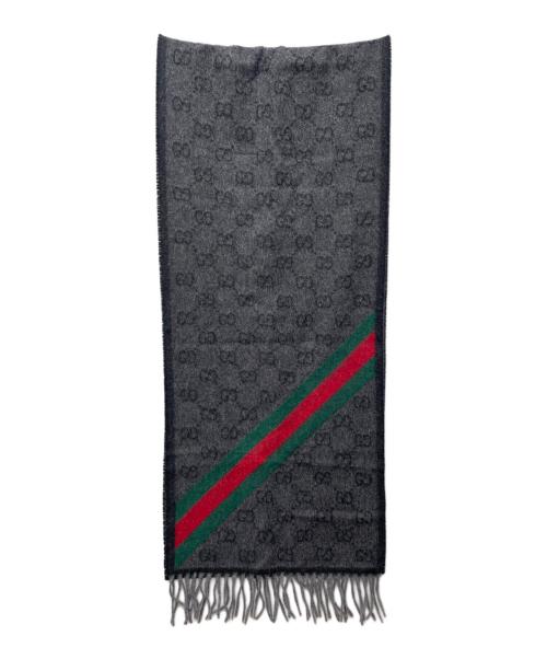 GUCCI（グッチ）GUCCI (グッチ) マフラー ブラックの古着・服飾アイテム
