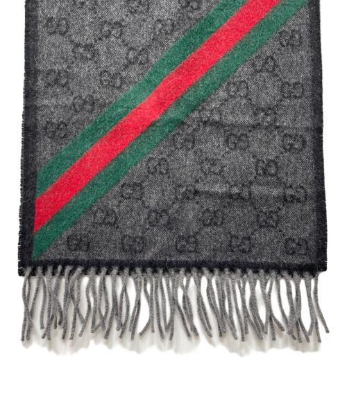 GUCCI（グッチ）GUCCI (グッチ) マフラー ブラックの古着・服飾アイテム