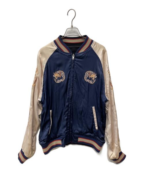 HOUSTON（ヒューストン）HOUSTON (ヒューストン) スカジャン ネイビー サイズ:Mの古着・服飾アイテム