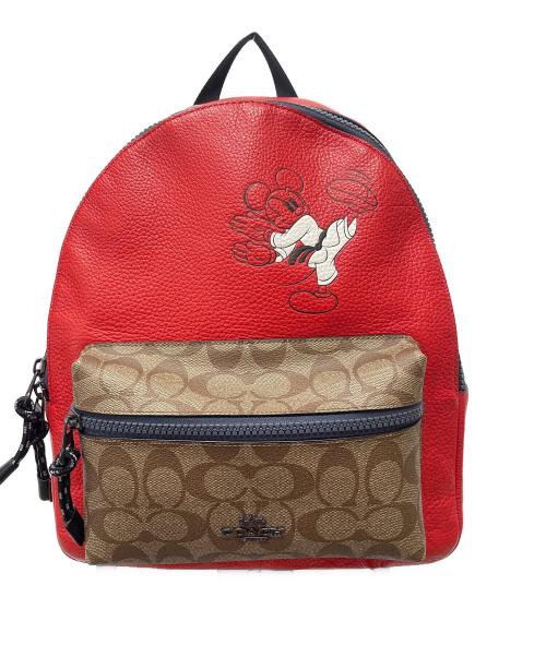 COACH（コーチ）COACH (コーチ) Disney (ディズニー) リュック レッドの古着・服飾アイテム