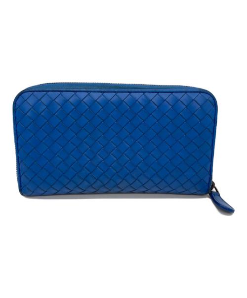 BOTTEGA VENETA（ボッテガベネタ）BOTTEGA VENETA (ボッテガベネタ) ラウンドファスナー財布 ブルーの古着・服飾アイテム