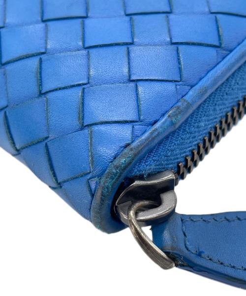 BOTTEGA VENETA（ボッテガベネタ）BOTTEGA VENETA (ボッテガベネタ) ラウンドファスナー財布 ブルーの古着・服飾アイテム