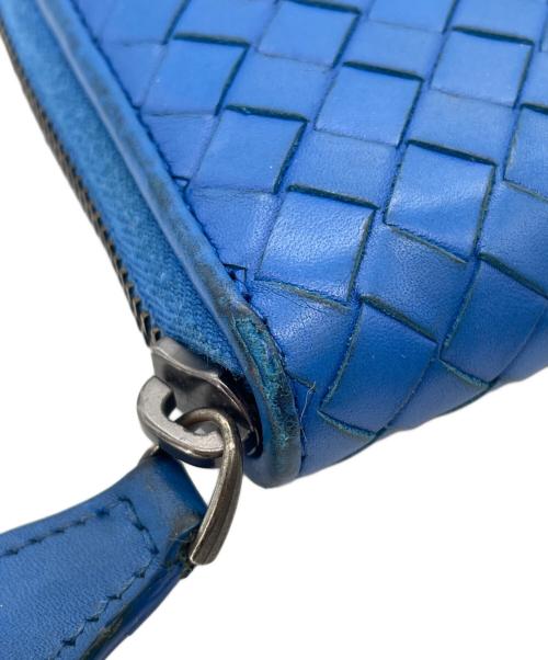 BOTTEGA VENETA（ボッテガベネタ）BOTTEGA VENETA (ボッテガベネタ) ラウンドファスナー財布 ブルーの古着・服飾アイテム