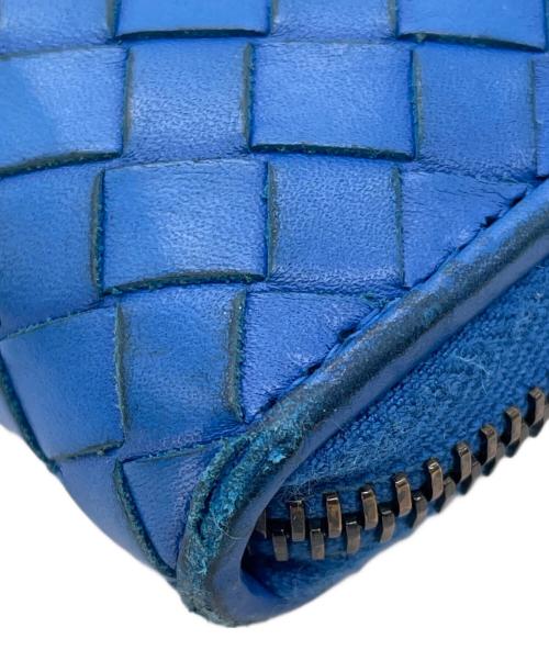 BOTTEGA VENETA（ボッテガベネタ）BOTTEGA VENETA (ボッテガベネタ) ラウンドファスナー財布 ブルーの古着・服飾アイテム
