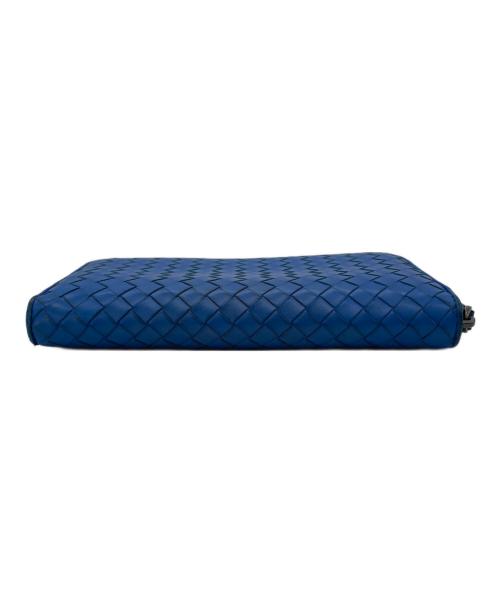 BOTTEGA VENETA（ボッテガベネタ）BOTTEGA VENETA (ボッテガベネタ) ラウンドファスナー財布 ブルーの古着・服飾アイテム