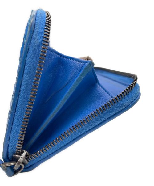 BOTTEGA VENETA（ボッテガベネタ）BOTTEGA VENETA (ボッテガベネタ) ラウンドファスナー財布 ブルーの古着・服飾アイテム