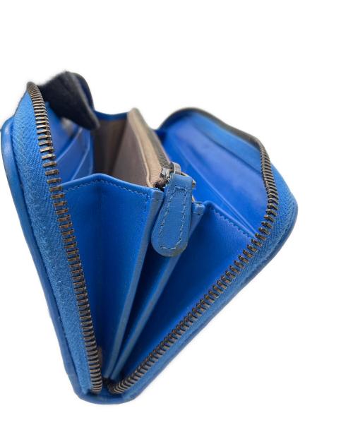 BOTTEGA VENETA（ボッテガベネタ）BOTTEGA VENETA (ボッテガベネタ) ラウンドファスナー財布 ブルーの古着・服飾アイテム