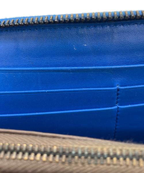 BOTTEGA VENETA（ボッテガベネタ）BOTTEGA VENETA (ボッテガベネタ) ラウンドファスナー財布 ブルーの古着・服飾アイテム