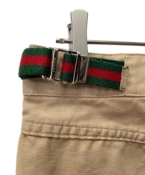 GUCCI（グッチ）GUCCI (グッチ) サイドベルト スラックス ベージュ サイズ:42の古着・服飾アイテム