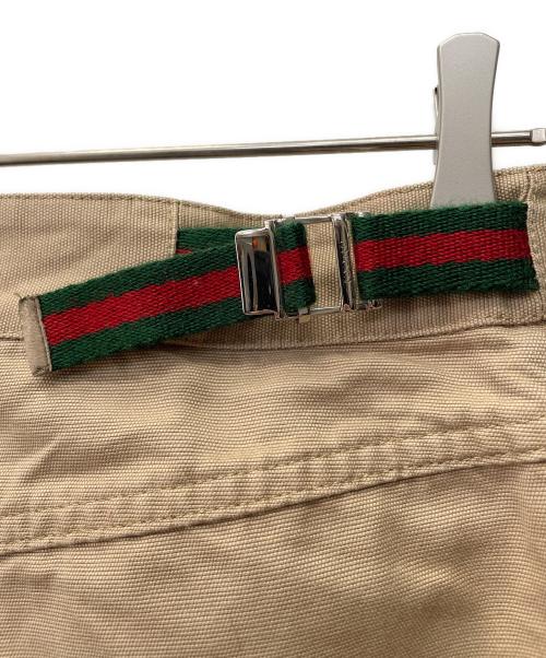 GUCCI（グッチ）GUCCI (グッチ) サイドベルト スラックス ベージュ サイズ:42の古着・服飾アイテム