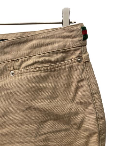GUCCI（グッチ）GUCCI (グッチ) サイドベルト スラックス ベージュ サイズ:42の古着・服飾アイテム