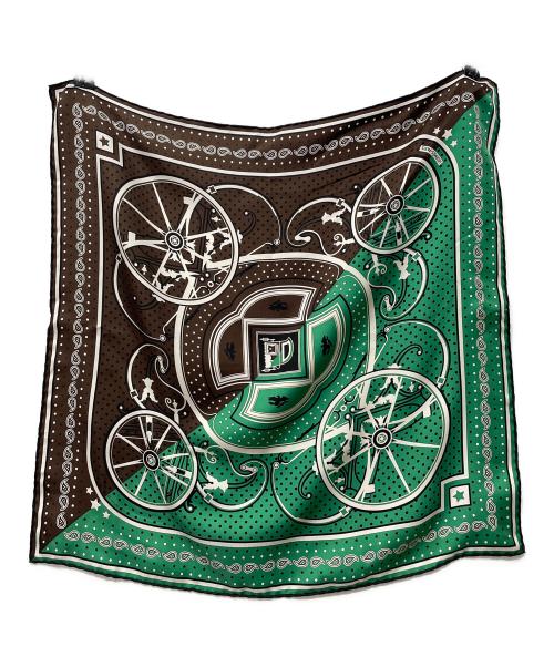 HERMES（エルメス）HERMES (エルメス) エプロンドール ブラウン×グリーンの古着・服飾アイテム