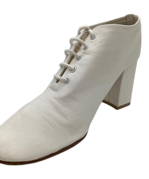 CELINE（セリーヌ）CELINE (セリーヌ) レースアップブーティ アイボリー サイズ:36.5の古着・服飾アイテム