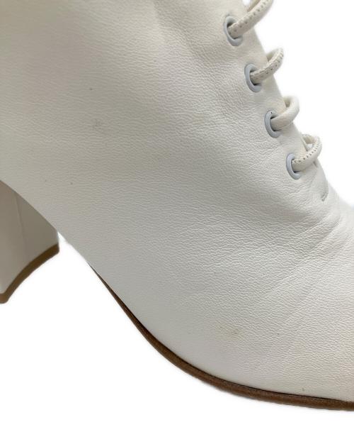 CELINE（セリーヌ）CELINE (セリーヌ) レースアップブーティ アイボリー サイズ:36.5の古着・服飾アイテム