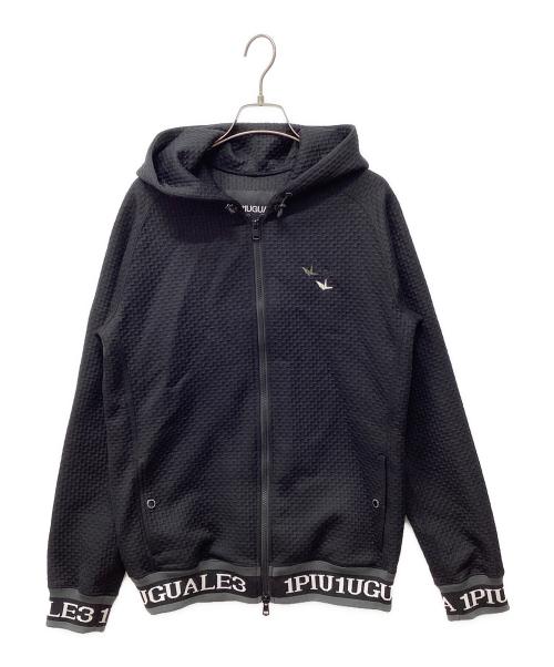 1piu1uguale3 SPORT（ウノ ピゥ ウノ ウグァーレ トレ）1piu1uguale3 SPORT (ウノ ピゥ ウノ ウグァーレ トレ) ジップパーカー ブラック サイズ:4（Mサイズ相当）の古着・服飾アイテム
