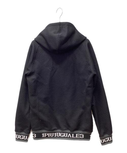 1piu1uguale3 SPORT（ウノ ピゥ ウノ ウグァーレ トレ）1piu1uguale3 SPORT (ウノ ピゥ ウノ ウグァーレ トレ) ジップパーカー ブラック サイズ:4（Mサイズ相当）の古着・服飾アイテム