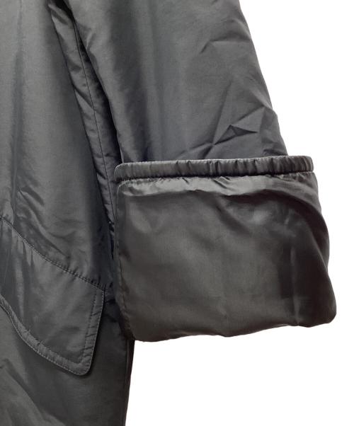 HERMES（エルメス）HERMES (エルメス) フェイクレザー切替中綿ステンカラーコート ブラック サイズ:50の古着・服飾アイテム