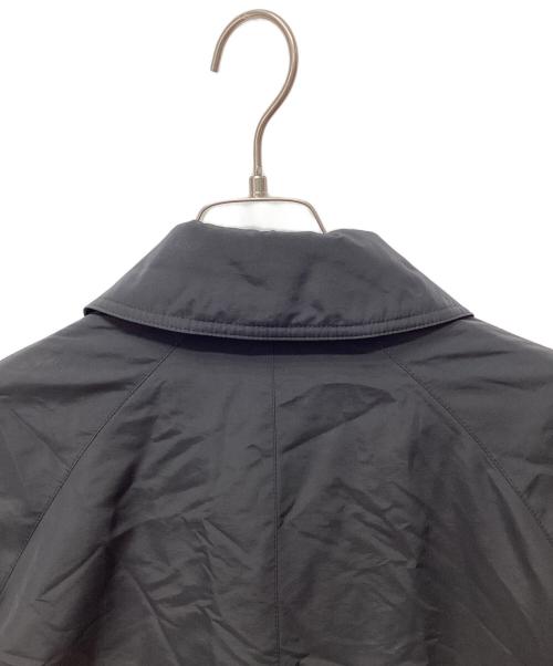 HERMES（エルメス）HERMES (エルメス) フェイクレザー切替中綿ステンカラーコート ブラック サイズ:50の古着・服飾アイテム
