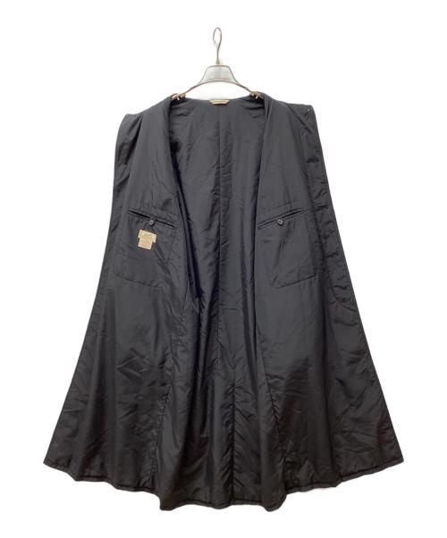 HERMES（エルメス）HERMES (エルメス) フェイクレザー切替中綿ステンカラーコート ブラック サイズ:50の古着・服飾アイテム