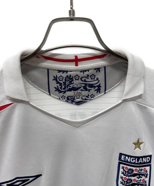 UMBRO（アンブロ）UMBRO (アンブロ) イングランド代表 ベッカム ゲームシャツ ホワイト サイズ:XLの古着・服飾アイテム