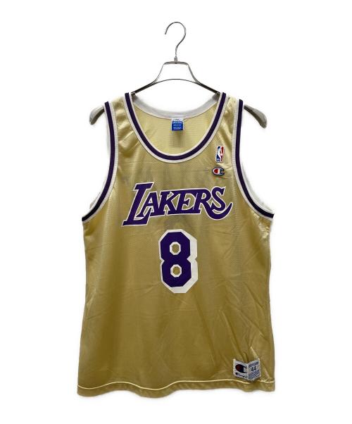Champion（チャンピオン）Champion (チャンピオン) LAKERS/コービー・ブライアント ゲームシャツ ゴールド サイズ:FREEの古着・服飾アイテム