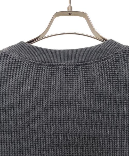 DIESEL（ディーゼル）DIESEL (ディーゼル) ワッフル サーマル ニット ブラック サイズ:Lの古着・服飾アイテム