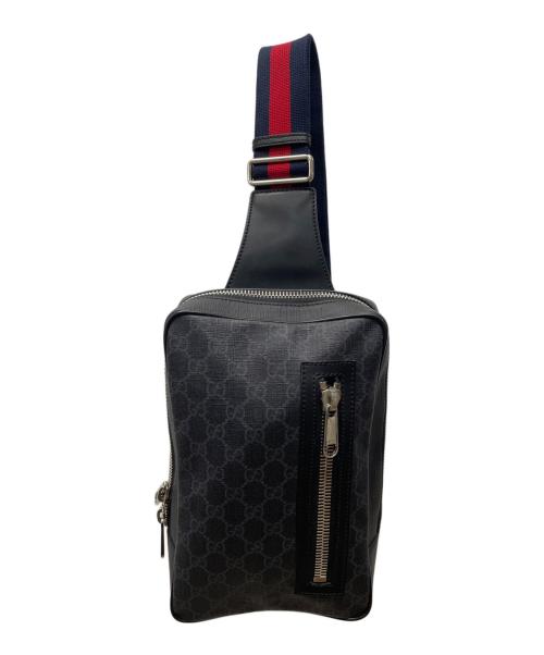 GUCCI（グッチ）GUCCI (グッチ) GGスプリーム ショルダーバッグ ブラックの古着・服飾アイテム