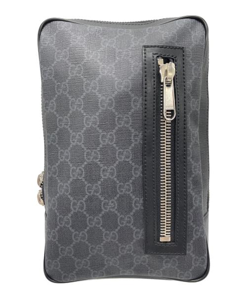 GUCCI（グッチ）GUCCI (グッチ) GGスプリーム ショルダーバッグ ブラックの古着・服飾アイテム
