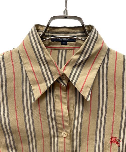 BURBERRY LONDON（バーバリーロンドン）BURBERRY LONDON (バーバリーロンドン) ノバチェック 長袖シャツ ベージュ サイズ:L（UK40）の古着・服飾アイテム
