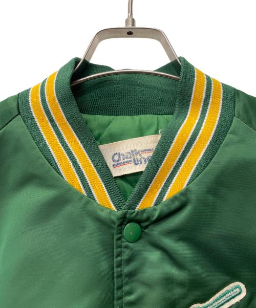 Chalk Line（チョークライン）Chalk Line (チョークライン) スタジャン グリーン サイズ:XLの古着・服飾アイテム