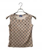 BURBERRY LONDONバーバリーロンドン）の古着「ノバチェック ノースリーブカットソー」｜ベージュ