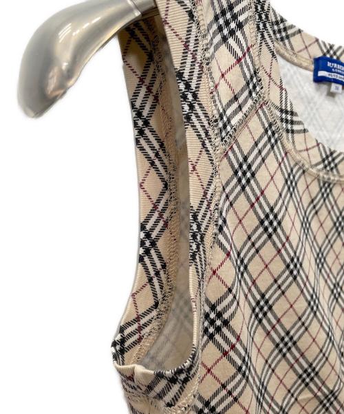 BURBERRY LONDON（バーバリーロンドン）BURBERRY LONDON (バーバリーロンドン) ノバチェック ノースリーブカットソー ベージュ サイズ:38の古着・服飾アイテム