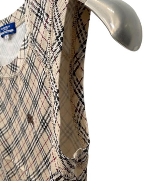 BURBERRY LONDON（バーバリーロンドン）BURBERRY LONDON (バーバリーロンドン) ノバチェック ノースリーブカットソー ベージュ サイズ:38の古着・服飾アイテム