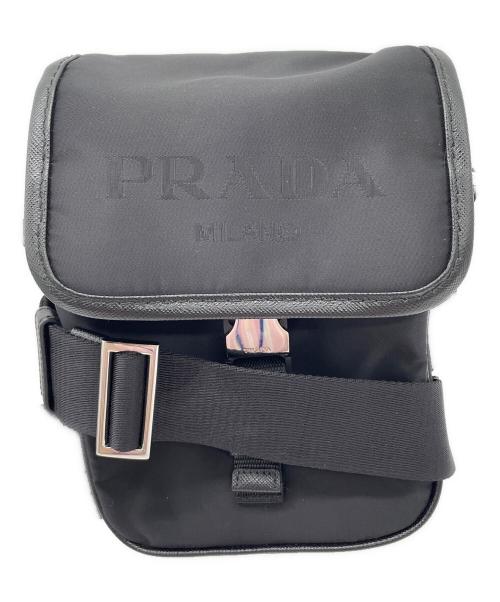 PRADA（プラダ）PRADA (プラダ) ナイロンショルダーバッグ ブラックの古着・服飾アイテム