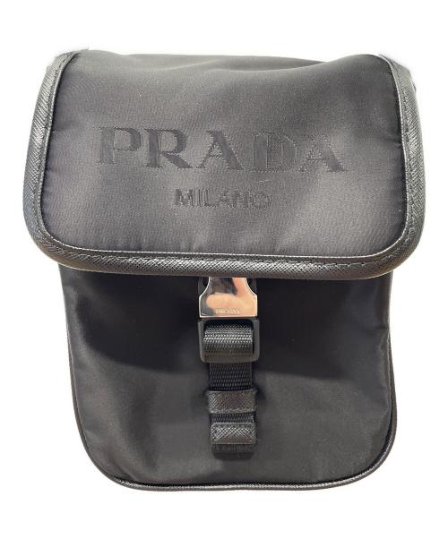 PRADA（プラダ）PRADA (プラダ) ナイロンショルダーバッグ ブラックの古着・服飾アイテム