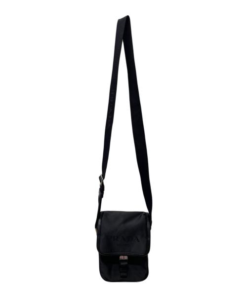 PRADA（プラダ）PRADA (プラダ) ナイロンショルダーバッグ ブラックの古着・服飾アイテム