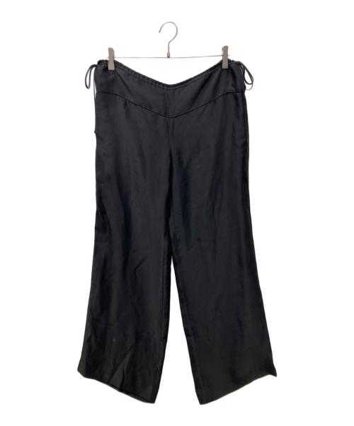 BOTTEGA VENETA（ボッテガベネタ）BOTTEGA VENETA (ボッテガベネタ) サテンパンツ ブラック サイズ:42の古着・服飾アイテム