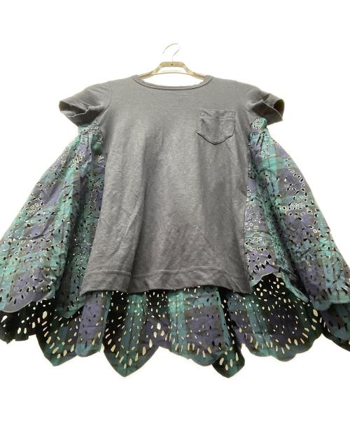 sacai（サカイ）sacai (サカイ) 半袖Tシャツ ブラック サイズ:1の古着・服飾アイテム
