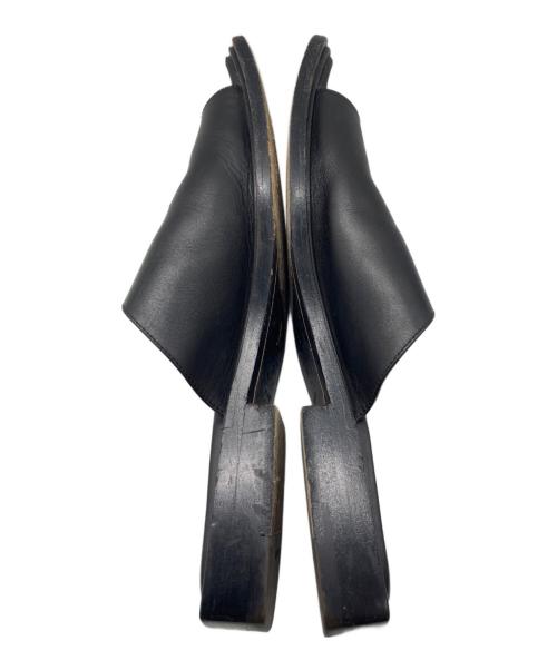 LOUIS VUITTON（ルイ ヴィトン）LOUIS VUITTON (ルイ ヴィトン) レザースライドサンダル ブラック サイズ:7の古着・服飾アイテム