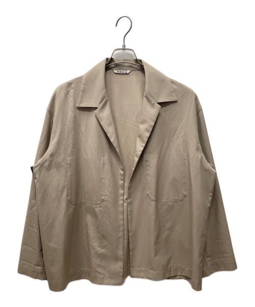 AURALEE（オーラリー）AURALEE (オーラリー) WOOL SILK TROPICAL SHIRTS JACKET ベージュ サイズ:4の古着・服飾アイテム