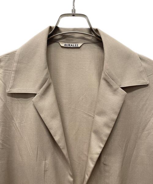 AURALEE（オーラリー）AURALEE (オーラリー) WOOL SILK TROPICAL SHIRTS JACKET ベージュ サイズ:4の古着・服飾アイテム