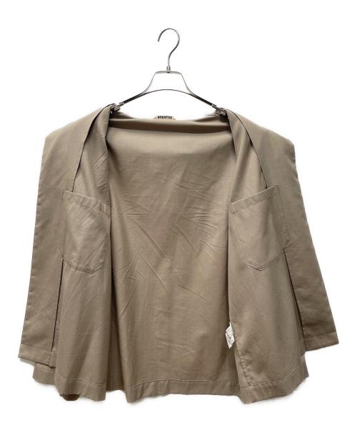 AURALEE（オーラリー）AURALEE (オーラリー) WOOL SILK TROPICAL SHIRTS JACKET ベージュ サイズ:4の古着・服飾アイテム