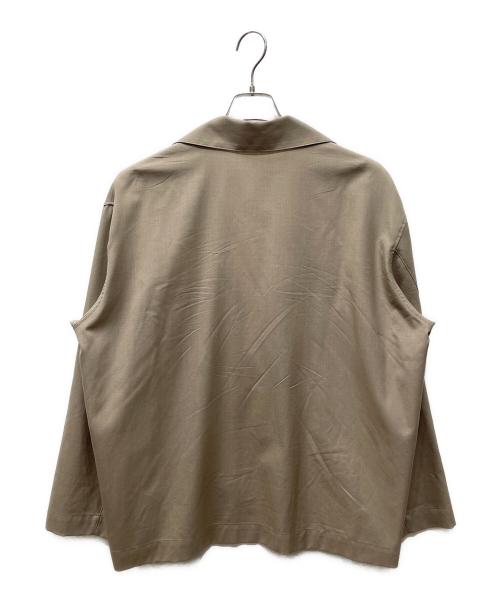 AURALEE（オーラリー）AURALEE (オーラリー) WOOL SILK TROPICAL SHIRTS JACKET ベージュ サイズ:4の古着・服飾アイテム